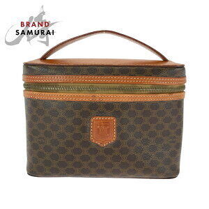 Celine Macadam Handbag Vanity Bag Brown